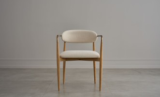 Bradley Dining Chair Light with Armrests (Cushing Snow)