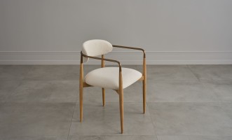 Bradley Dining Chair Light with Armrests (Cushing Snow)