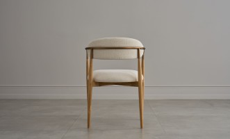 Bradley Dining Chair Light with Armrests (Cushing Snow)