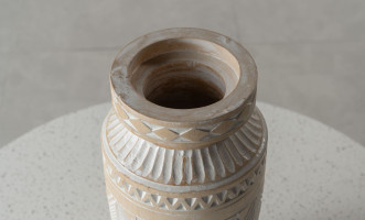 Wooden Carved Pot N2 M