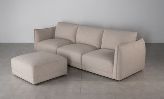 Monterey Sofa with Ottoman (Fabric W1501-22)