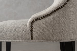 Preston Chair Plain (Fabric: Chevron col.Chinchilla (Cat. 3))