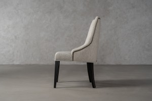 Preston Chair Plain (Fabric: Chevron col.Chinchilla (Cat. 3))