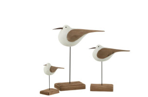 Birds Stand Paulownia Set of 3