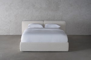 Double Bed 160x200 cm with Storage (Fabric: CANDY Col.105 Latte (Cat. 2))