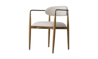 Bradley Dining Chair Light with Armrests (Nomad Snow)