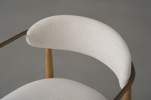 Bradley Dining Chair Light with Armrests (Nomad Snow)