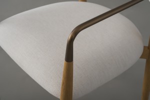 Bradley Dining Chair Light with Armrests (Nomad Snow)