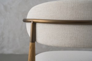 Bradley Dining Chair Light with Armrests (Nomad Snow)