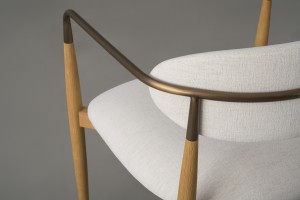 Bradley Dining Chair Light with Armrests (Nomad Snow)