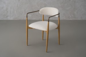 Bradley Dining Chair Light with Armrests (Nomad Snow)