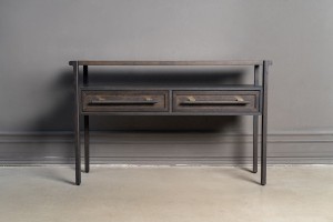 Contempo Console Table with 2 Drawers (Color: Oak graphite (GIRELLI))