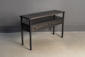 Contempo Console Table with 2 Drawers (Color: Oak graphite (GIRELLI))