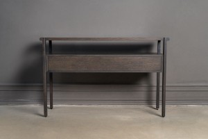 Contempo Console Table with 2 Drawers (Color: Oak graphite (GIRELLI))