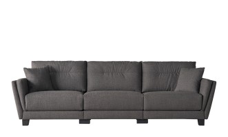 Como 3-Seater Sofa (Fabric: OSCAR PLAIN col.10 Dk.Grey)