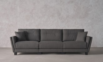 Como 3-Seater Sofa (Fabric: OSCAR PLAIN col.10 Dk.Grey)