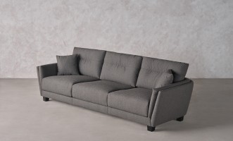Como 3-Seater Sofa (Fabric: OSCAR PLAIN col.10 Dk.Grey)