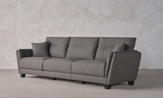 Como 3-Seater Sofa (Fabric: OSCAR PLAIN col.10 Dk.Grey)