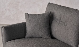 Como 3-Seater Sofa (Fabric: OSCAR PLAIN col.10 Dk.Grey)