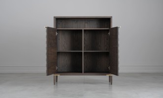 Textures Bar Cabinet with 2 Doors (old) (Color: Oak TEXTURES)