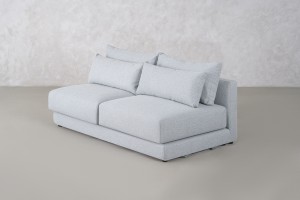 Narvik Mix 2-Seater Armless Section Sofa (Fabric D5712)