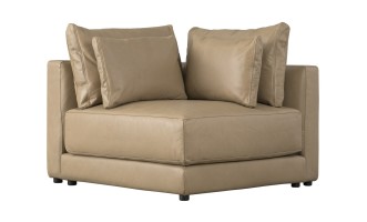 Narvik Mix Leather Corner Section Sofa (Fossil leather)