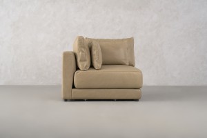 Narvik Mix Leather Corner Section Sofa (Fossil leather)