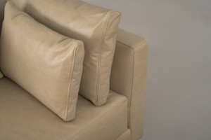 Narvik Mix Leather Corner Section Sofa (Fossil leather)