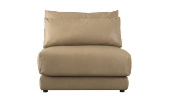 Narvik Mix Leather 1-Seater Section Sofa (Fossil leather)