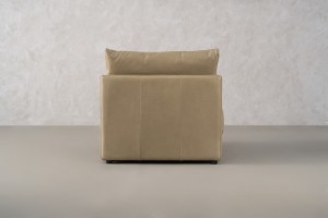 Narvik Mix Leather 1-Seater Section Sofa (Fossil leather)