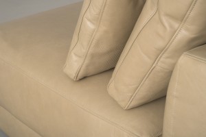 Narvik Mix Leather 1-Seater Section Sofa (Fossil leather)