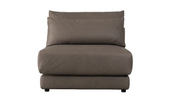 Narvik Mix Leather 1-Seater Section Sofa (Flint leather)