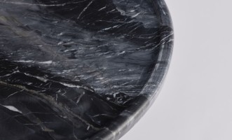 Cove Black Marble Tray Table