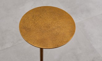 Blaze Side Table Champagne Finish