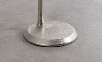 Blaze Side Table Nickel Finish