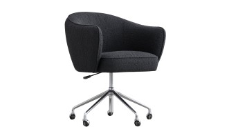 Gilmour Office Armchair (Black Boucle)