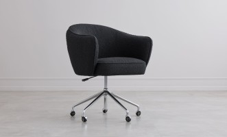 Gilmour Office Armchair (Black Boucle)