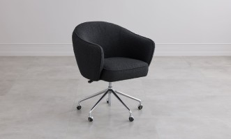Gilmour Office Armchair (Black Boucle)