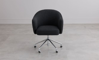 Gilmour Office Armchair (Black Boucle)