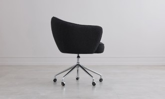 Gilmour Office Armchair (Black Boucle)