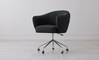 Gilmour Office Armchair (Black Boucle)