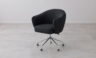 Gilmour Office Armchair (Black Boucle)