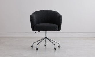 Gilmour Office Armchair (Black Boucle)
