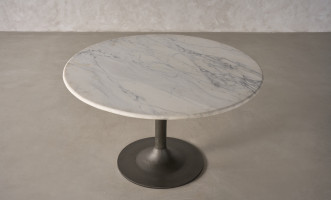 Essence Marble Top Dining Table (Graphite Finish)