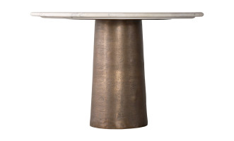 Inizio Marble Top Dining Table (Bronze Finish)