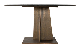 Ciel Marble Top Dining Table (Bronze Finish)