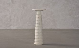 Fuori White Marble Side Table