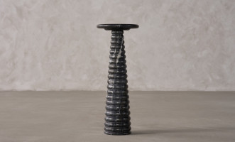 Fuori Black Marble Side Table