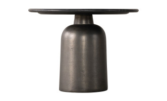 Ace Round Marble Top Coffee Table (Graphite Finish)
