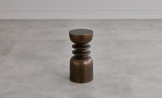 Coil Side Table Bronze Finish